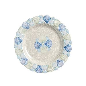 Prato Sobremesa em Melamina Conchas Unidade -  23 cm