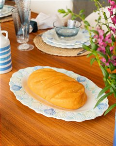 Travessa em Melamina/Acrílico Conchas Área Externa - 40x26cm