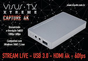 Placa De Captura De Vídeo VisusTV Xtreme 4k 1080p 60fps