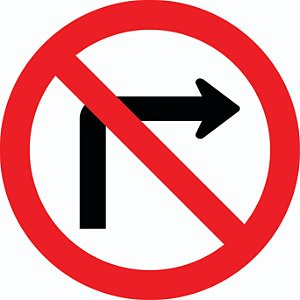 R-4b (PROIBIDO VIRAR À DIREITA)
