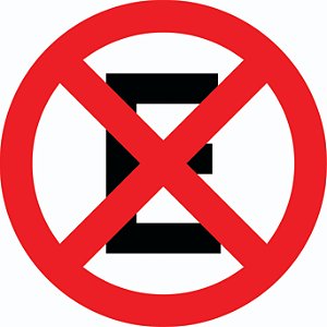 PLACA R-6c (PROIBIDO PARAR E ESTACIONAR)