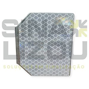 CATADIÓPTRICO DE AÇO PARA DEFENSA METÁLICA (BRANCO)