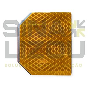 CATADIÓPTRICO DE AÇO PARA DEFENSA METÁLICA (AMARELO)