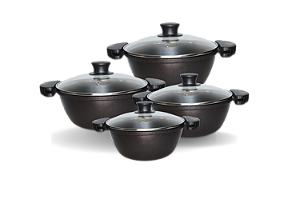 CONJUNTO DE PANELAS GULÊ ALUMINIO FUNDIDO REVESTIMENTO CERÂMICO
