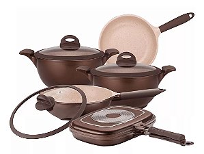 CONJUNTO DE PANELA LINHA BELGA MTA 5 PEÇAS