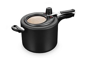 PANELA DE PRESSÃO 4,5 LITROS COM VISOR MTA PRETA 8497