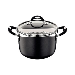 ESPAGUETEIRA 22CM 5,4L MONACO INDUCAO PRETO - ALUMINIO COM REVESTIMENTO ANTIADERENTE