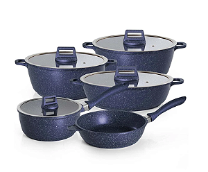 CONJUNTO DE PANELA MODA DO CHEF GRANIFLON AZUL CERAMICO