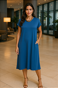 Vestido Azul Básico
