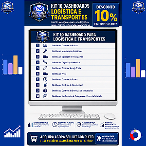 Kit 10 Dashboard para Logística e Transportes