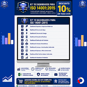 kit 10 Dashboards para ISO 14001:2015