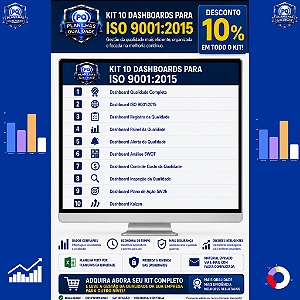 Kit 10 Dashboards para ISO 9001:2015