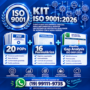 KIT ISO 9001:2026 Implantação