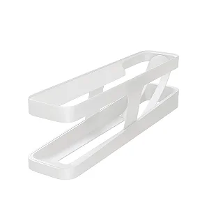 Porta Ovos com Rolamento Automático em Plástico Branco - LYOR