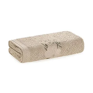 Kit de Toalha de Banho e Toalha de Rosto Bege Yuna - KARSTEN