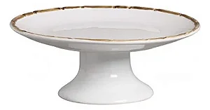 Porta Petit Four com Pé em Porcelana 20cm x 10cm - Scalla