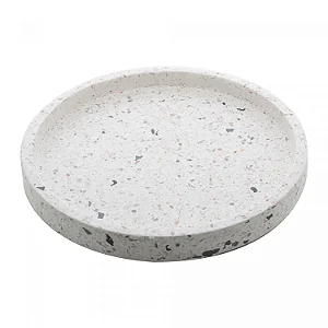 Bandeja Redonda de Mármore Terrazo 20cm - Lyor