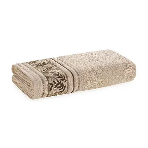 Kit de Toalha de Banho e Toalha de Rosto Bege Anis - KARSTEN