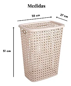 Cesto plástico de roupa 32L - Organizador Prático e Elegante