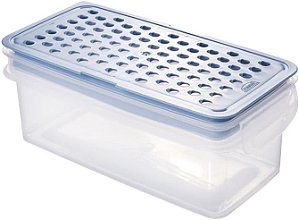 Pote com Ralador Trava Mais Azul 860ml - PLASÚTIL