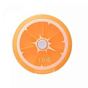Porta Comprimidos Giratório de Plástico Laranja - LYOR
