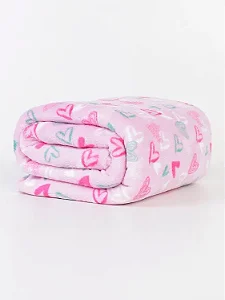 Cobertor Kids Microfibra Soft Solteiro 1,50m x 2,20m Pink Love - ATLÂNTICA