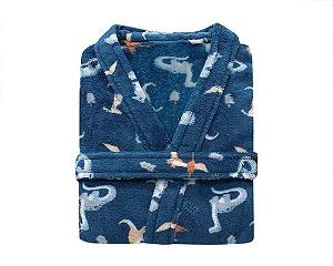 Roupão Kids Microfibra Soft Azul Marinho 8/10 - ATLÂNTICA