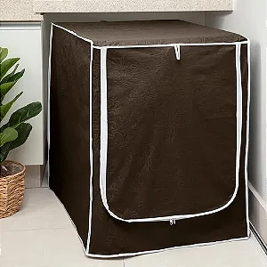 Capa para Máquina de Lavar Roupa G Marrom - PVC Flanelado - MAXXIMO