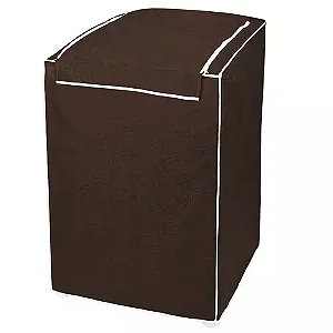 Capa para Máquina de Lavar Roupa GG Tampa e Saia Marrom - MAXXIMO