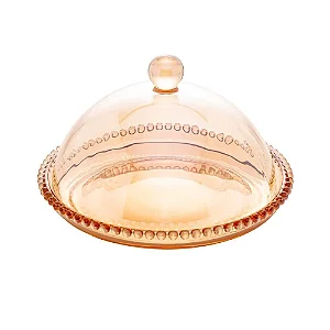 Queijeira Cristal Pearl Âmbar 20x12cm - WOLFF
