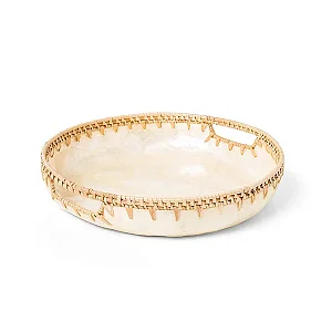 Bandeja Circular Perla com Alça 27cm - COPA&CIA
