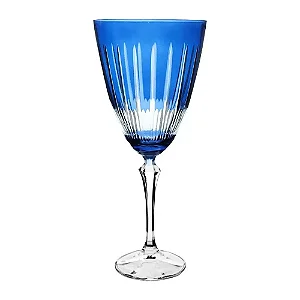 Taça para Água em Cristal Elizabeth Azul - BOHEMIA