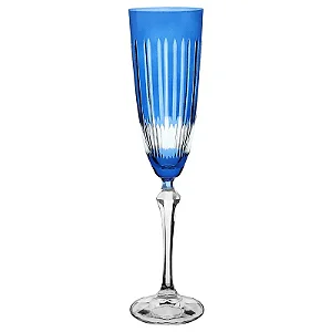 Taça para Champanhe Azul em Cristal Elizabeth 200ml - BOHEMIA