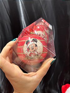 Conjunto de 4 Bolas de Natal Mickey Mouse - 8 cm