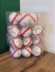 Kit 4 Caixas de Bolas Natalinas - 6 Peças de 5CM