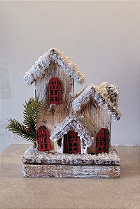 Adorno Decorativo Casa de Natal 13x16x15 cm