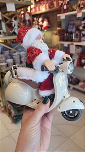 Papai Noel Motoqueiro Luz Som e Movimento 20cm