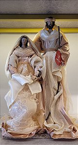 Sagrada Família Resina com Roupa 43cm (Tecido + Resina)