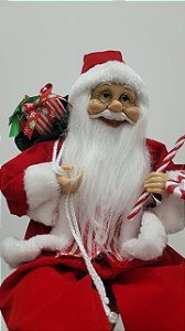 Papai Noel Sentado 45 cm Natal Decoração