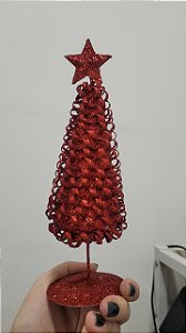Árvore Vermelha de Metal 20 cm Natal