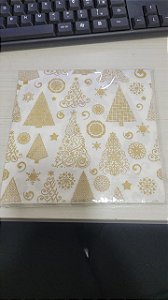Guardanapo Natal Dourado 15x15cm