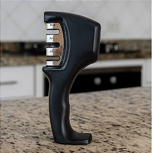 Amolador Afiador De Facas Em Aço Inox Com 3 Afiadores Amolador De Facas Profissional - Lyor