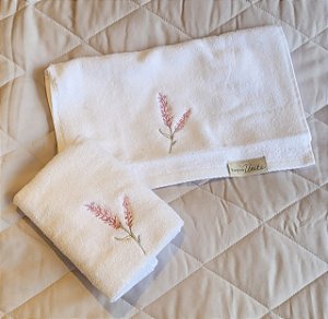 Kit Lavabo Karsten 2 Peças Bordado Floral