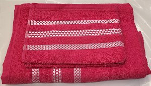 Kit Toalha Banho e Rosto Rosa - Luma Atlântica