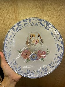 Bowl Grande em Vidro com Estampa Coelho