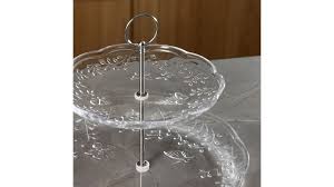 Prato para Doce 2 Andares New Butterfly Cristal - Lyor