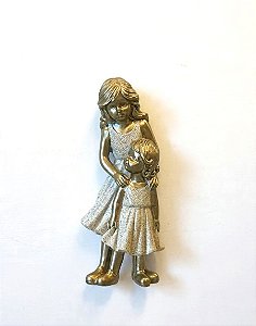 Meninas Decorativas Douradas - 5x5x14cm