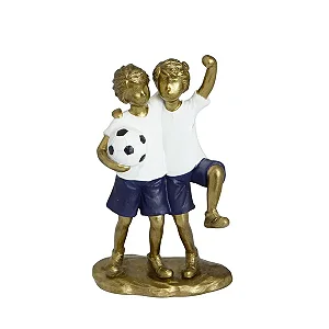 Crianças Decorativas Resina Futebol - 10x5x16cm