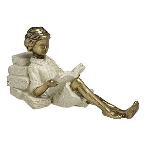 Menino Decorativo - 14x6x7,5cm