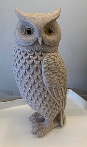 Coruja Decorativa em Resina - 21cm